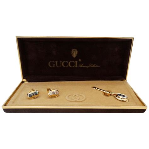 gucci cord set|Gucci Cufflinks And Tie Clips for Men .